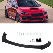 Gloss Black Style Front Bumper Lip Spoiler Splitter ABS For Subaru WRX STI 15-21