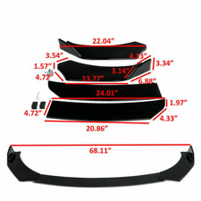 Gloss Black Style Front Bumper Lip Spoiler Splitter ABS For Lexus IS300