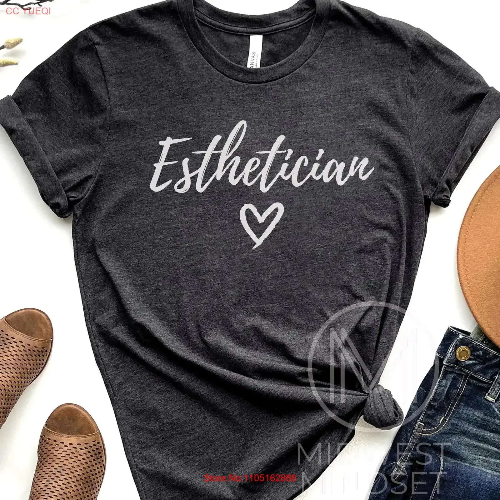 Esthetician T Shirt Skincare New Licensed Womens Skin Therapist s Beauty Salon School Care vintage Washed Breathable fashion