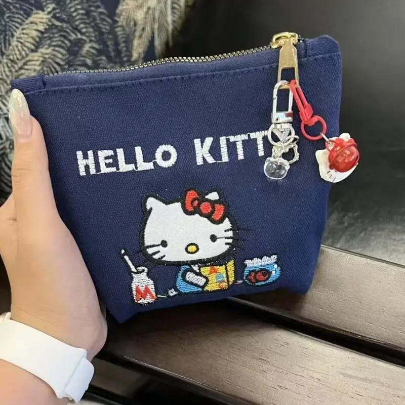 Sanrio Hello Kitty Travel Storage Bag Zero Wallet Y2K Fashion Red Women Large Capacity Makeup Bag Christmas Birthday Gifts