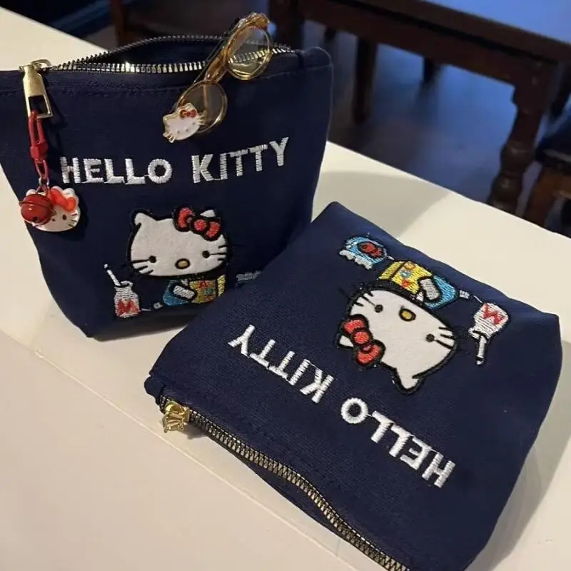 Sanrio Hello Kitty Travel Storage Bag Zero Wallet Y2K Fashion Red Women Large Capacity Makeup Bag Christmas Birthday Gifts