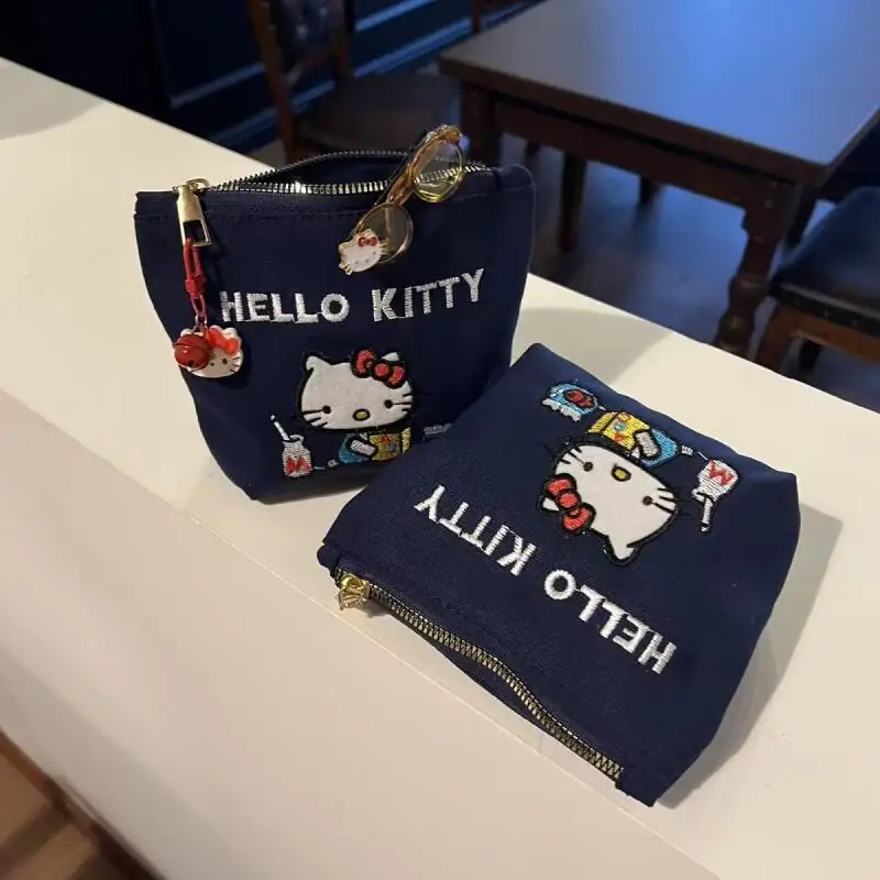 Sanrio Hello Kitty Travel Storage Bag Zero Wallet Y2K Fashion Red Women Large Capacity Makeup Bag Christmas Birthday Gifts