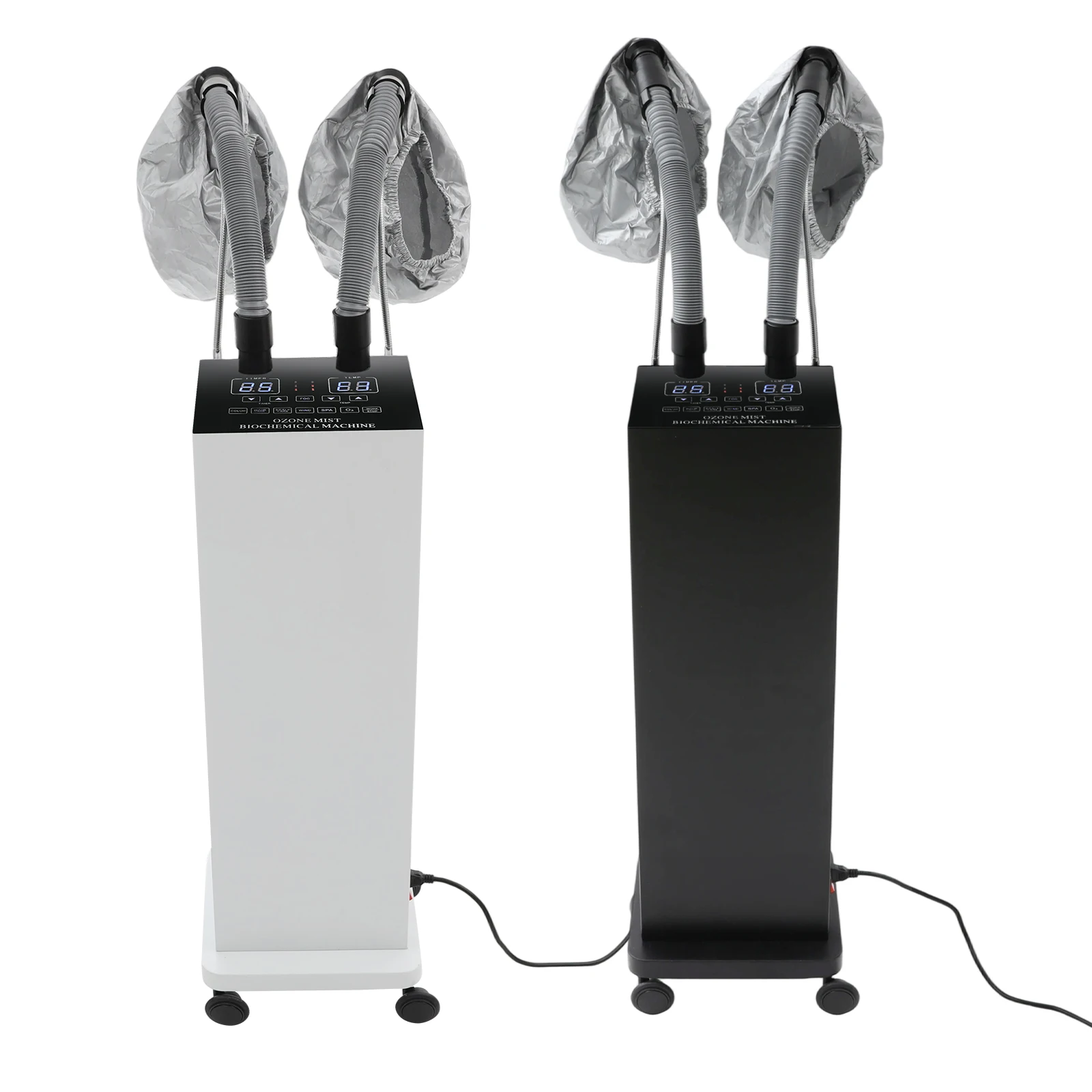 650W Dual-tube Hair Steaming Machine Barber Shop Hair Care Device Professional Micro Mist Hair Color Processor 110V White/Black