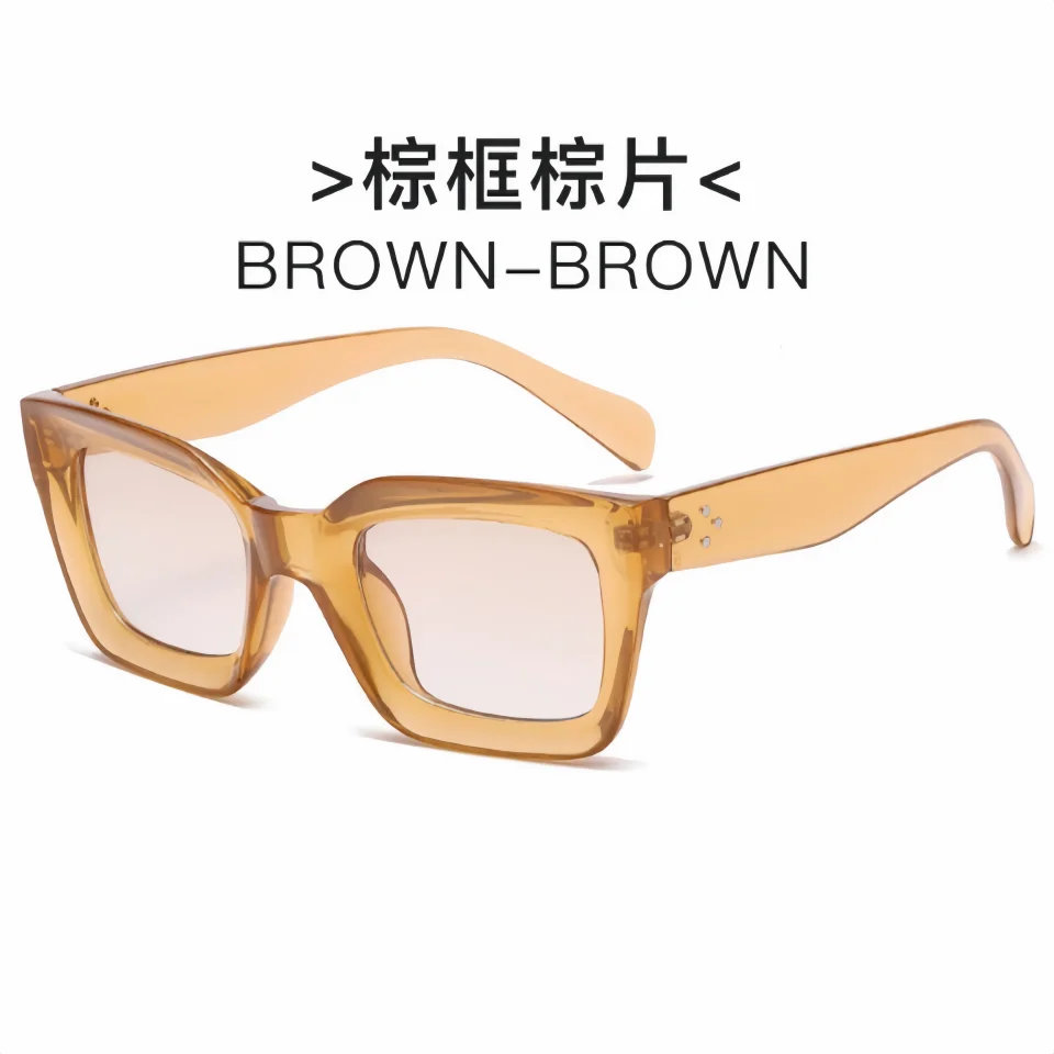 Large Square And Exquisite Durable TR90 Frame Men’s And Women‘s Fashionable Daily Outdoor Driving Travel Sunscreen Sunglasses