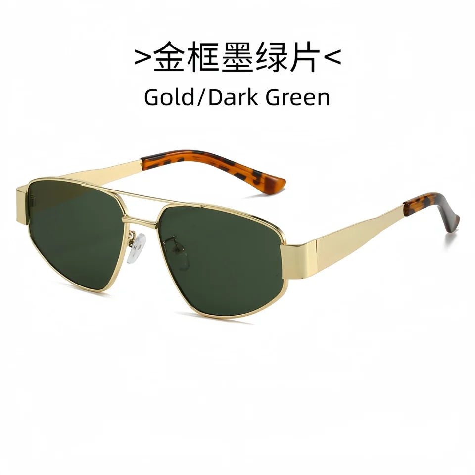 New Retro Fashion Metal Pilot High-End Design For Men‘s And Women’s Outdoor Driving Travel UV400 Gradient Sunscreen Sunglasses