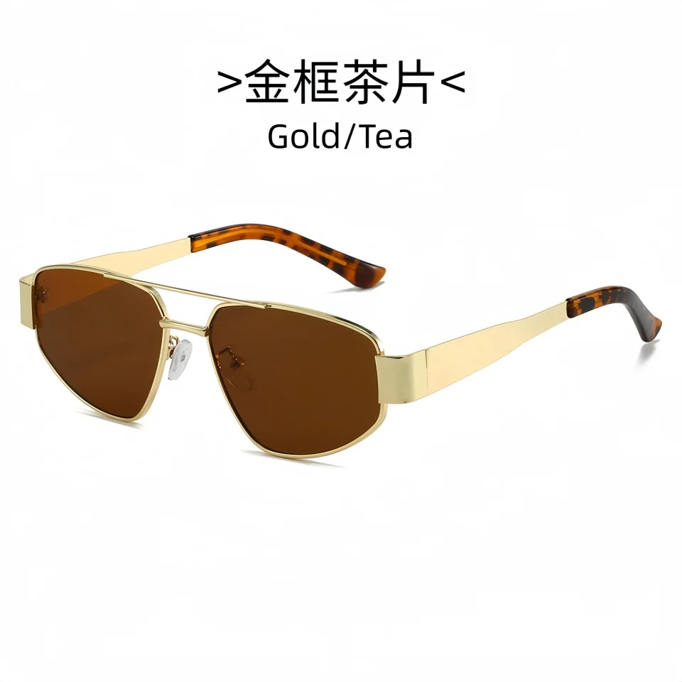New Retro Fashion Metal Pilot High-End Design For Men‘s And Women’s Outdoor Driving Travel UV400 Gradient Sunscreen Sunglasses