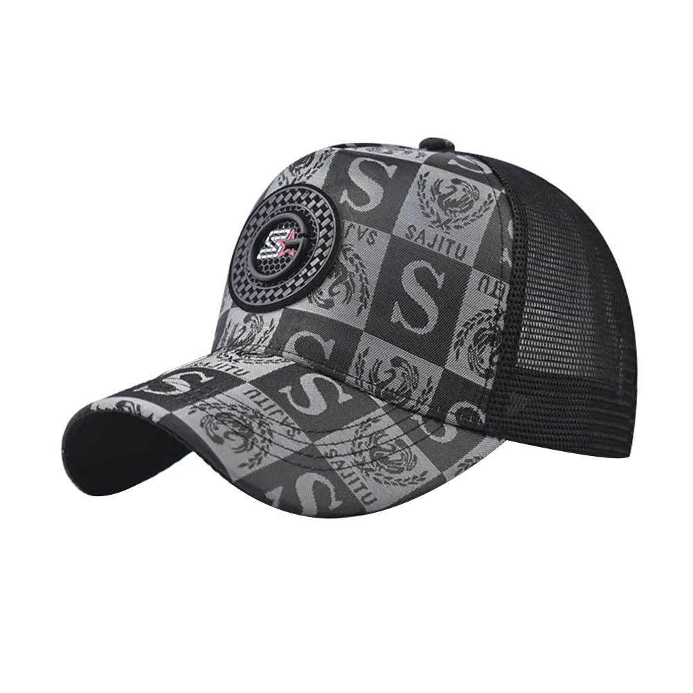 Trendy Embroidery S Men Women Mesh Baseball Cap Sunscreen Casual Sun Visor Hats Breathable Washable Hip Hop Hat