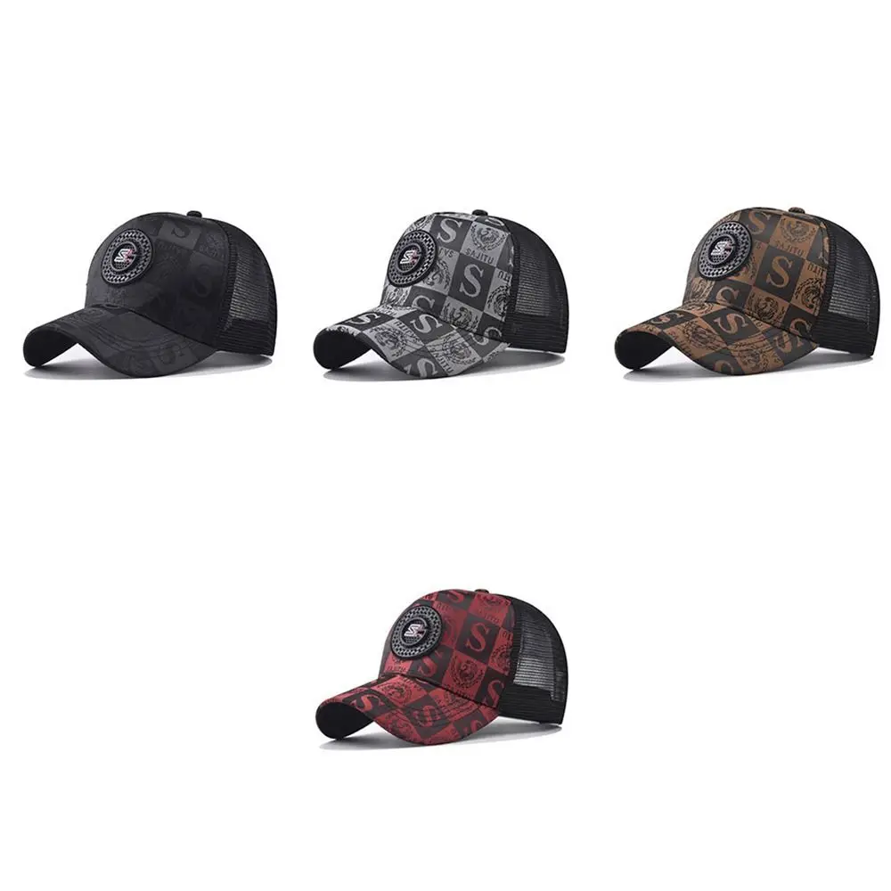Trendy Embroidery S Men Women Mesh Baseball Cap Sunscreen Casual Sun Visor Hats Breathable Washable Hip Hop Hat