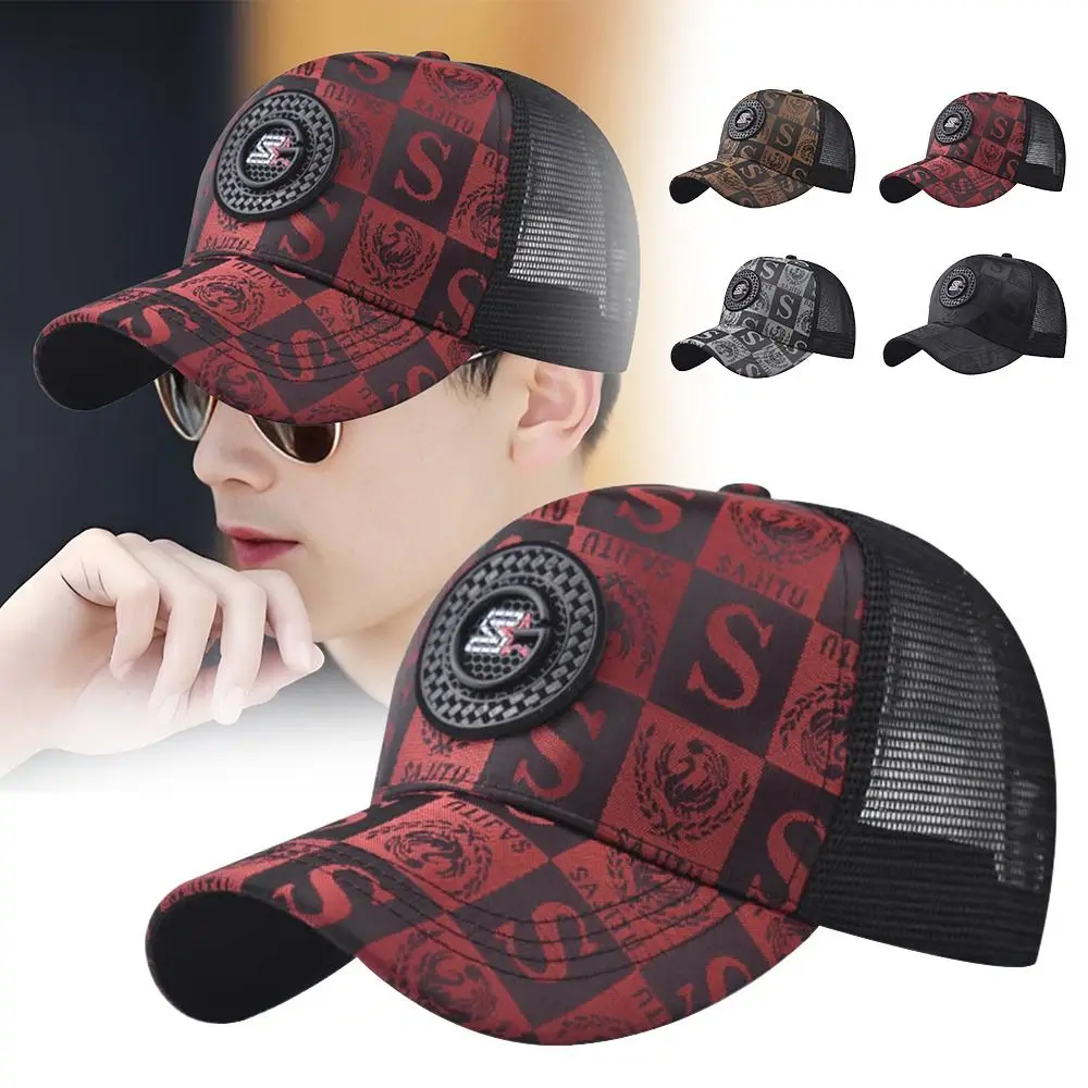 Trendy Embroidery S Men Women Mesh Baseball Cap Sunscreen Casual Sun Visor Hats Breathable Washable Hip Hop Hat