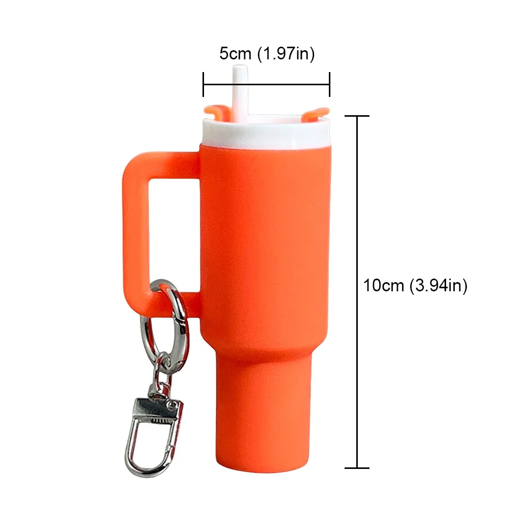 Mini Tumbler Cup Keychain Mini Tumbler Lip Balm Keychain Charms Key Ring for Women Handbag for Water Bottle Accessories