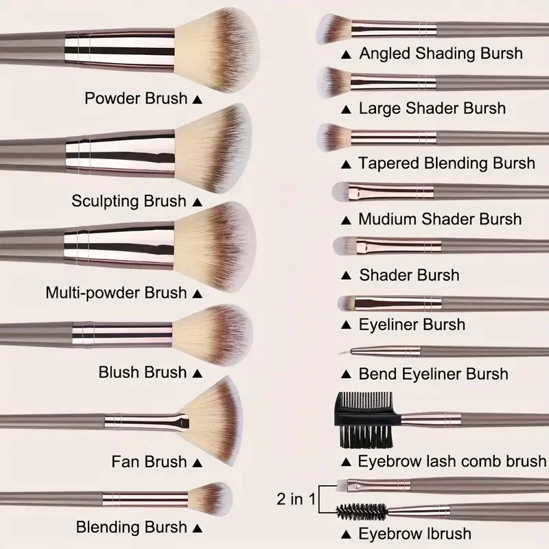 10-20PCS Makeup Brushes Set Soft Fluffy Eye Shadow Foundation Women Cosmetic Brush Eyeshadow Blush Beauty Soft Make Up Tools
