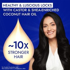 3 x Organic Castor and Shea Enriched Coconut Hair Oil For Men and Women - 100ml