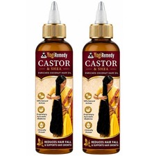 2 x Organic Castor and Shea Enriched Coconut Hair Oil For Men and Women - 100ml