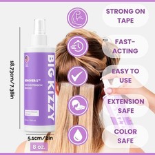 Tape in Extension Remover Duo 8oz and 4oz Fast 2 Step Tape Ins Residue Cleaner