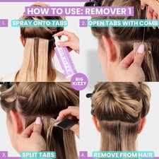 Tape in Extension Remover Duo 8oz and 4oz Fast 2 Step Tape Ins Residue Cleaner