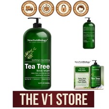 Exfoliating Body and Foot Wash with Tea Tree Oil - 16.9 Fl Oz Gentle Cleanser