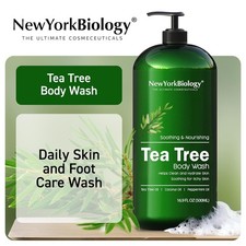 Exfoliating Body and Foot Wash with Tea Tree Oil - 16.9 Fl Oz Gentle Cleanser