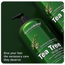 Exfoliating Body and Foot Wash with Tea Tree Oil - 16.9 Fl Oz Gentle Cleanser