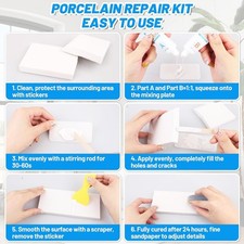 All-in-One Enamel Repair Kit for Ceramic and Porcelain | Smooth & Durable Finish