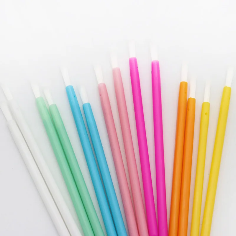 50pcs Disposable Brush Lipstick Wands  Clean Applicator lip Gloss Brushes portable Cosmetic women Makeup Tools Nylon Fiber Lip