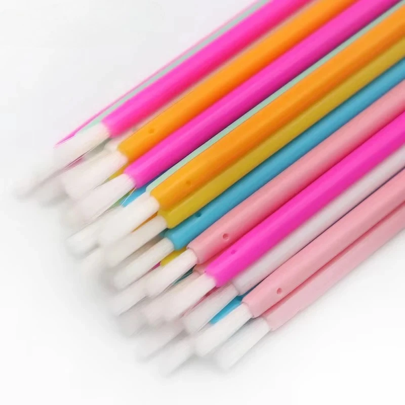 50pcs Disposable Brush Lipstick Wands  Clean Applicator lip Gloss Brushes portable Cosmetic women Makeup Tools Nylon Fiber Lip