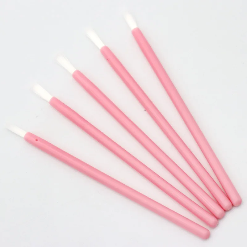 50pcs Disposable Brush Lipstick Wands  Clean Applicator lip Gloss Brushes portable Cosmetic women Makeup Tools Nylon Fiber Lip