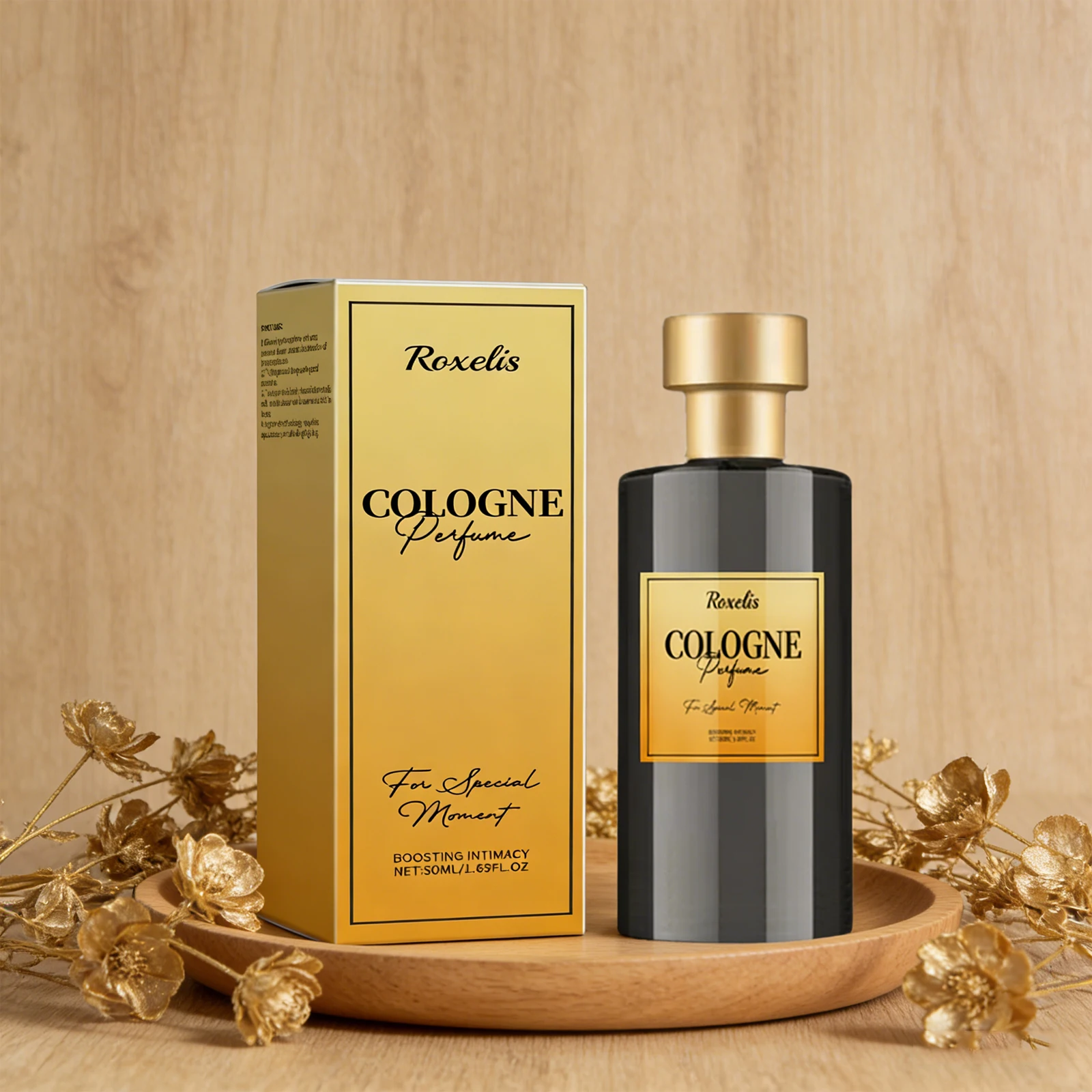 ROXELIS 50ml Cologne Perfume Mysterious Warm Aroma, Ideal for Night or Formal Occasions Long-Lasting Fragrance for Men And Women