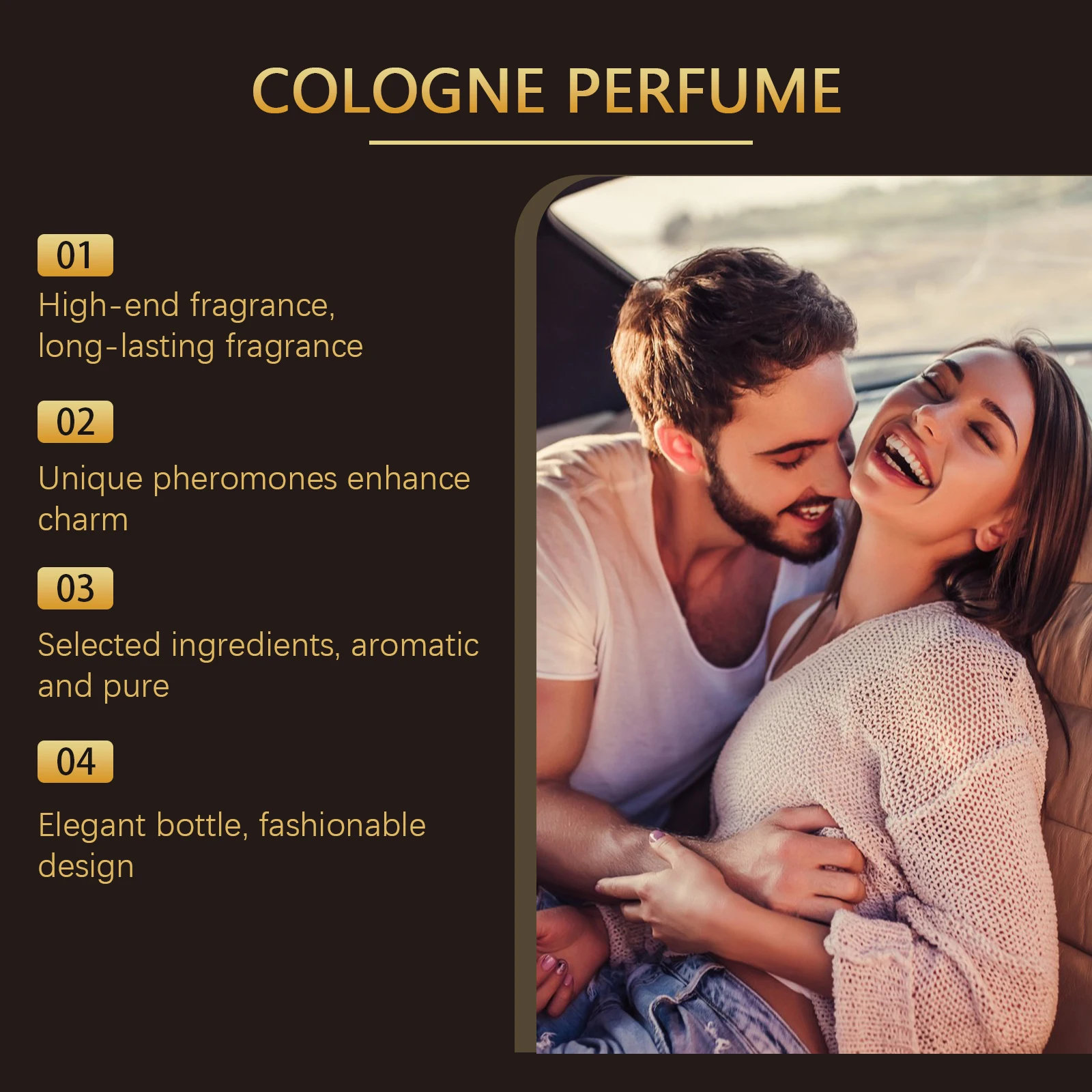 ROXELIS 50ml Cologne Perfume Mysterious Warm Aroma, Ideal for Night or Formal Occasions Long-Lasting Fragrance for Men And Women