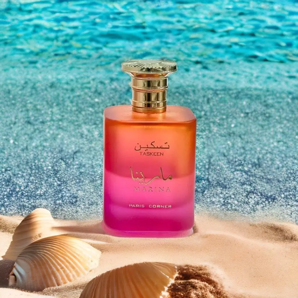 Paris Corner Taskeen Marina Tropical Edp 3.4 Fl Oz Unisex Fragrance Cologne Men Arabian Women Long Lasting Fragrance Portable