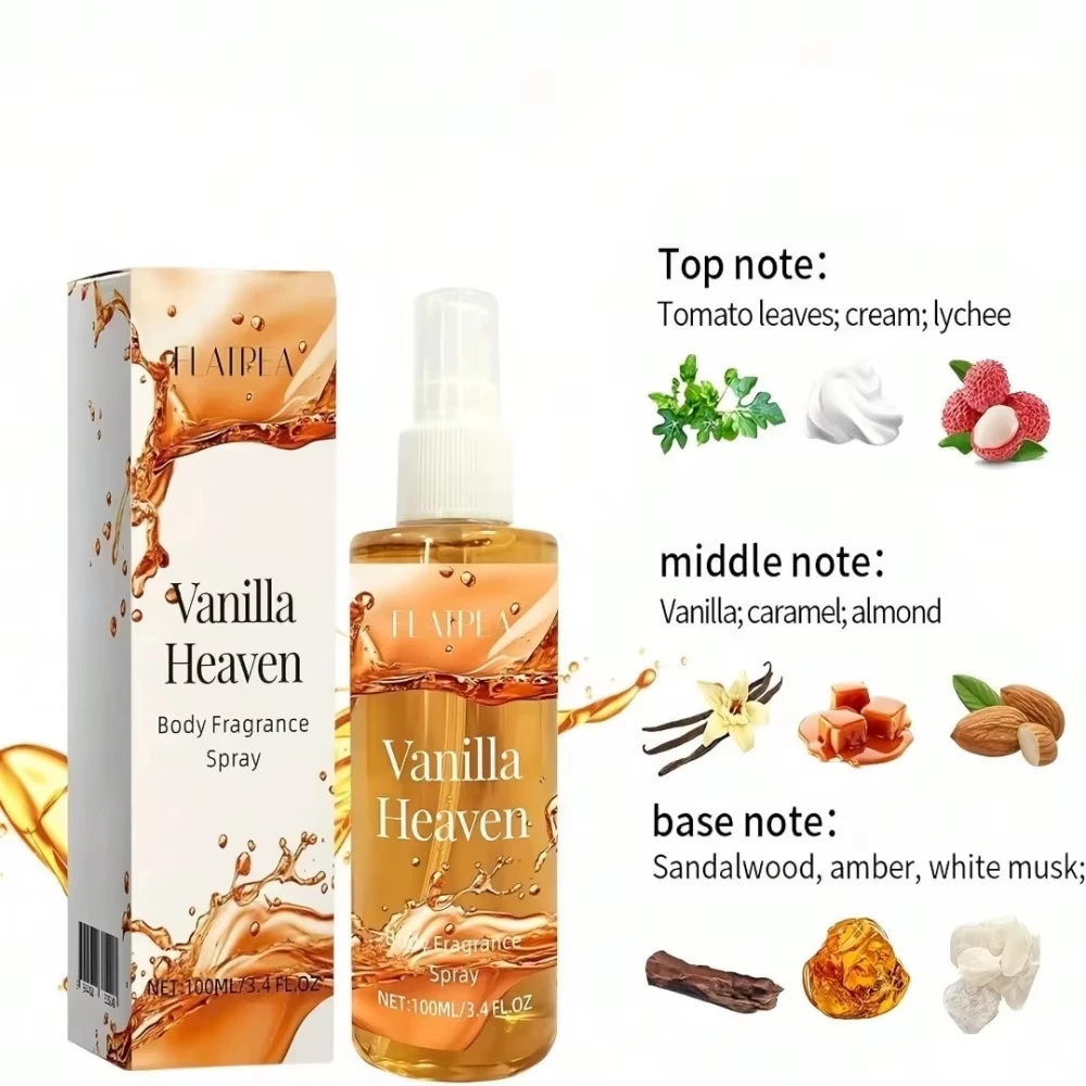 Vanilla Coconut Perfume Mist Spray - -Free Body & Hair Fragrance Suitable For Women & Men, Liquid Perfume With Vanilla Scent, Od