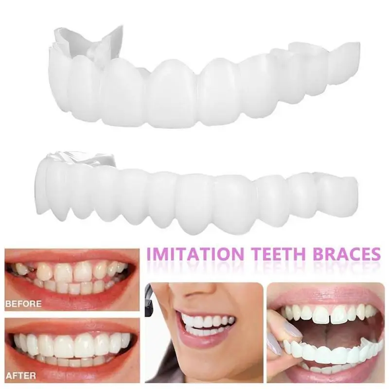 Snap On Teeth Veneers Instant  Smile Veneers Teeth Upper Beauty Cosmetic Teeth Tool For Men And Women Teeth Cover CK848-fro
