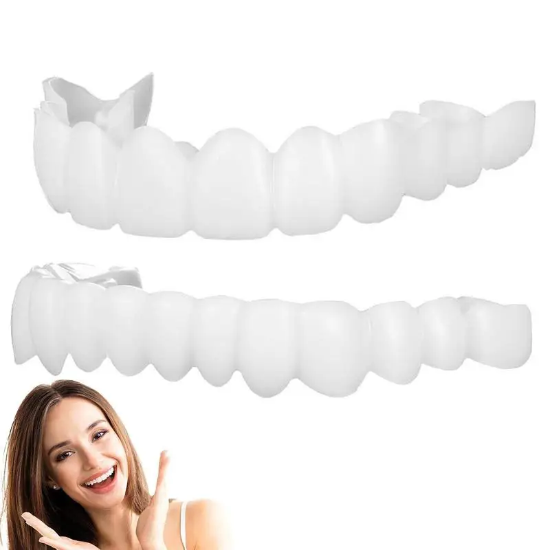 Snap On Teeth Veneers Instant  Smile Veneers Teeth Upper Beauty Cosmetic Teeth Tool For Men And Women Teeth Cover CK848-fro