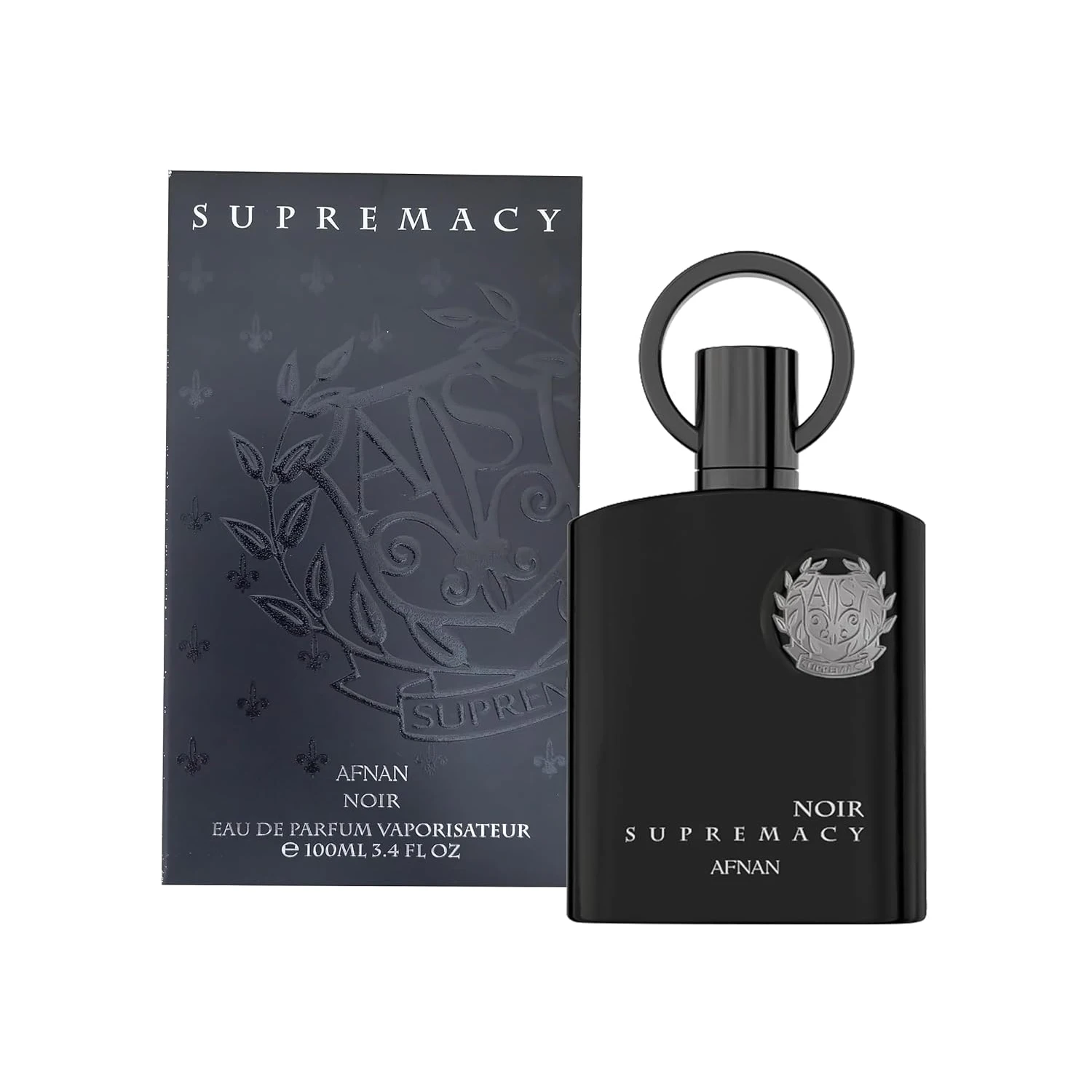 Afnan Supremacy Noir 100ml / 3.4 fl oz – Unisex Warm Woody Vanilla Fragrance, Khair Wood & Whipped Vanilla, Perfect for Men and Women