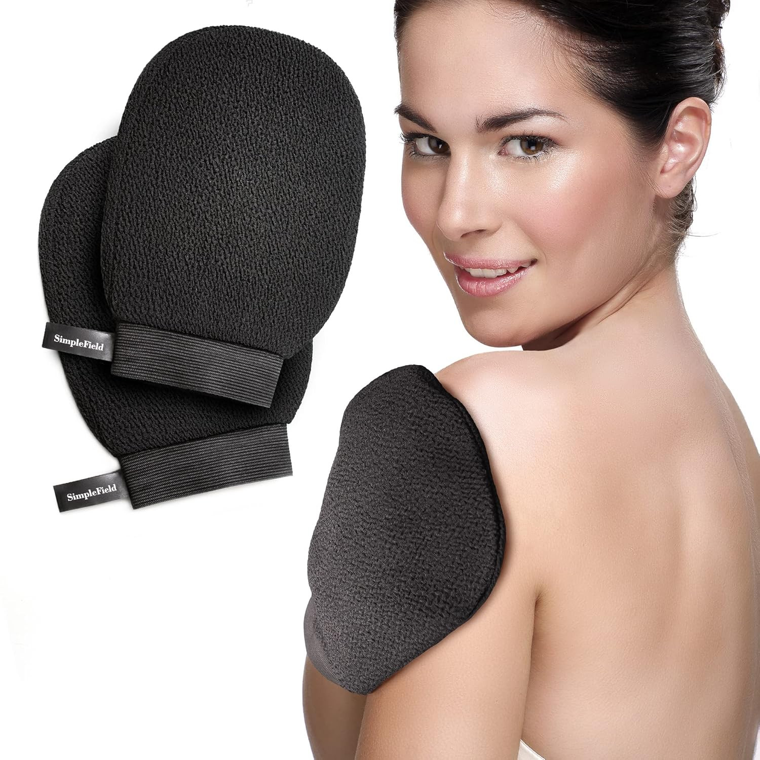 2 Pc Korean Exfoliating Mitt Dead Skin Remover Kessa Body Scrub Gloves Washcloth