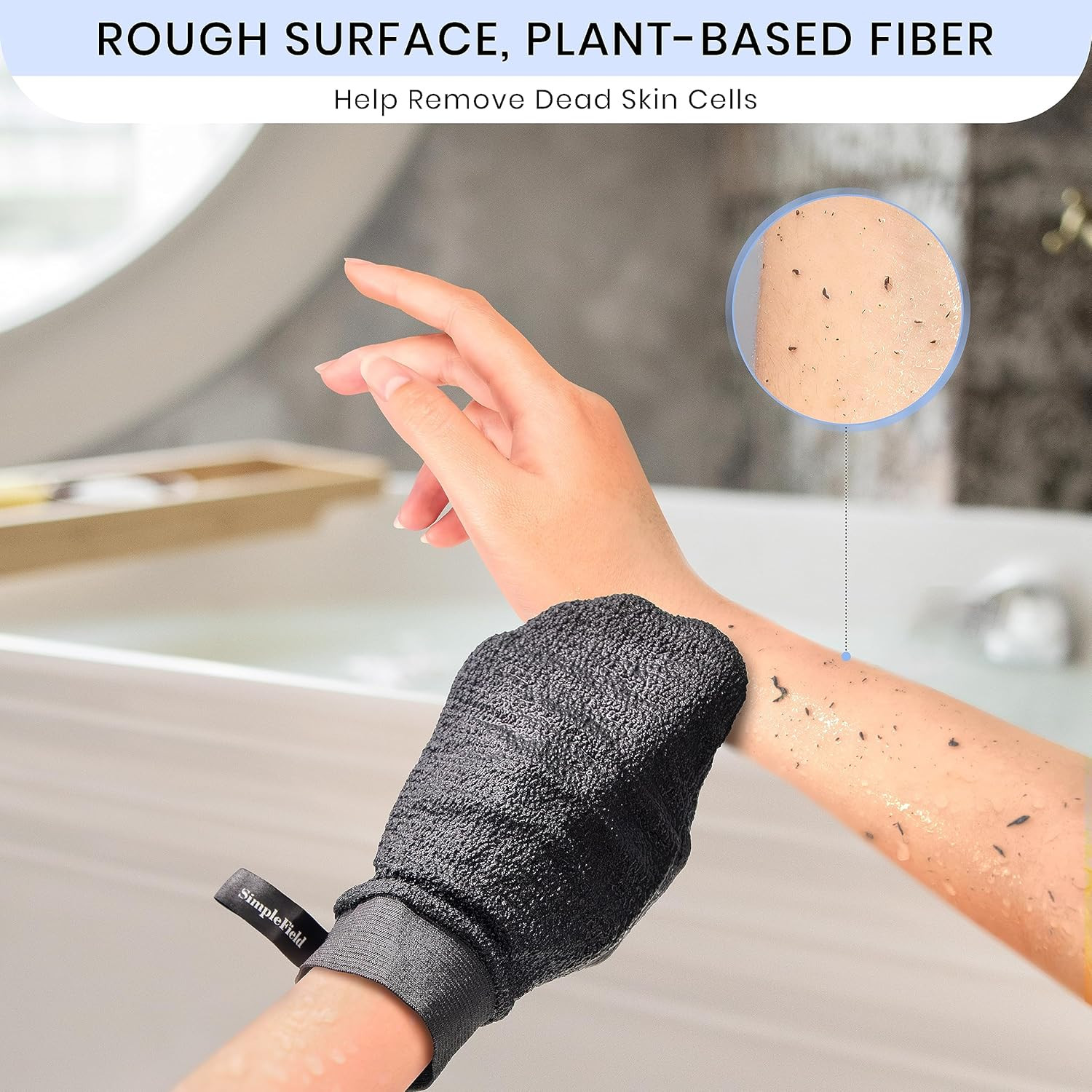 2 Pc Korean Exfoliating Mitt Dead Skin Remover Kessa Body Scrub Gloves Washcloth