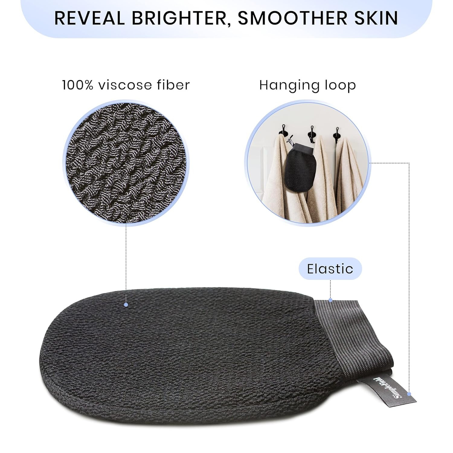 2 Pc Korean Exfoliating Mitt Dead Skin Remover Kessa Body Scrub Gloves Washcloth