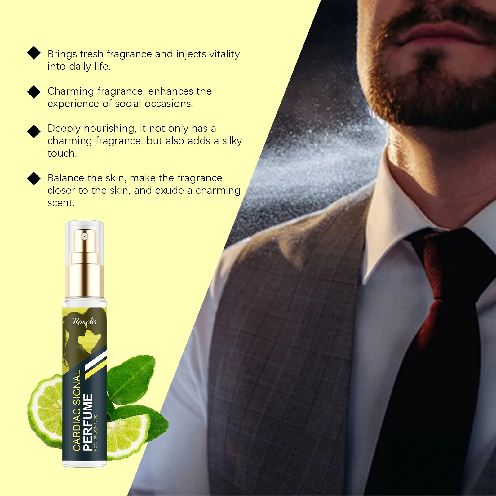 Portable Mini Attraction Perfume Spray 10ml Travel Size Elegant Light Fragrance For Women Men Dating Party Daily Use