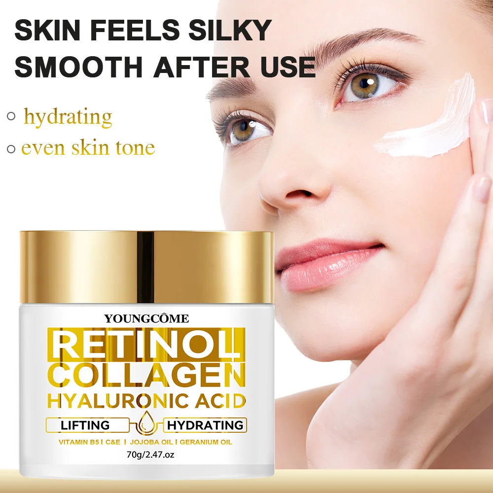 1/2PCS Retinol Face Cream Moisturizing Wrinkle Remover Collagen Hyaluronic Acid Creams Skin Care Cosmetic for Women&Men